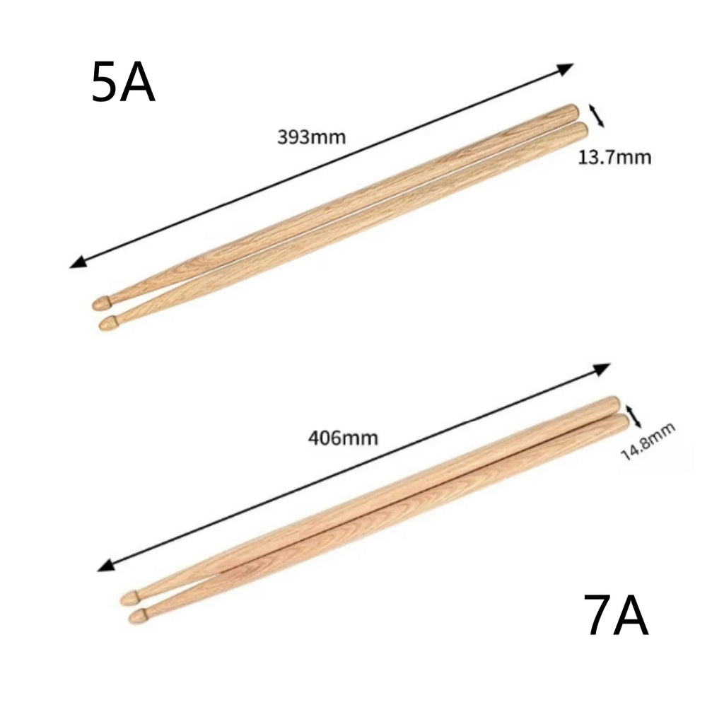 Baguettes de batterie en érable Miwayer 5A ou 7A