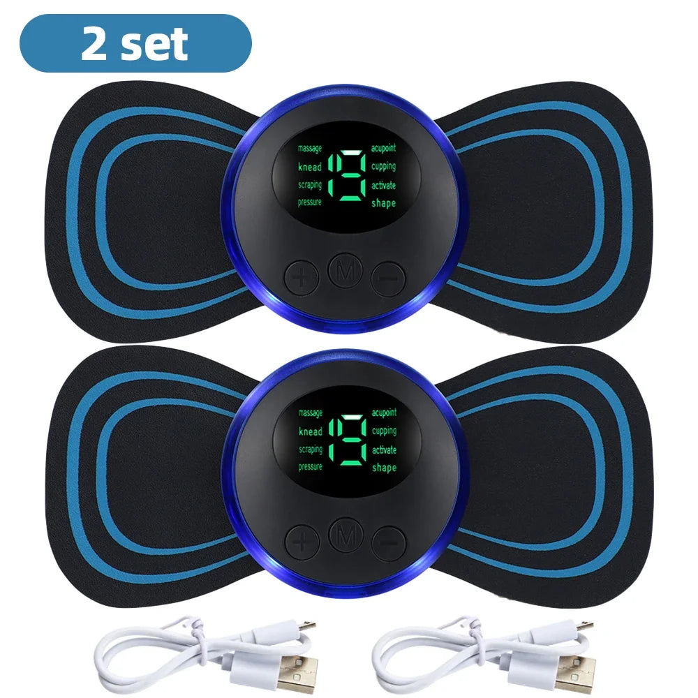 Mini appareil de massage EMS avec patchs – Compact et rechargeable