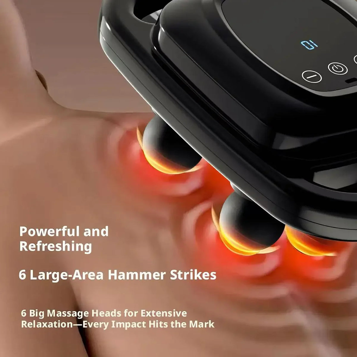 Pistolet de massage portable à 6 têtes