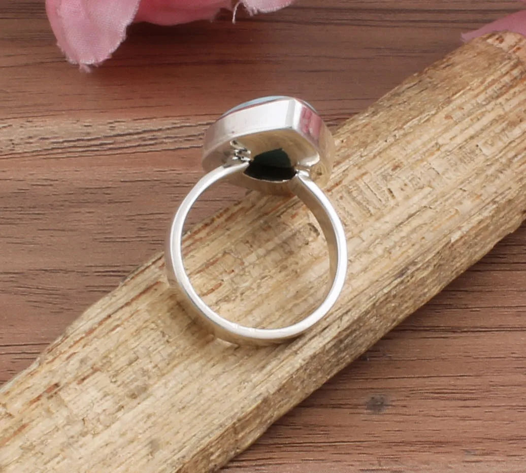 Bague à pierre bleue SJSM-975